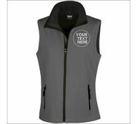 Personalised Embroidered Result Core Ladies Printable Softshell Bodywarmer Gilet