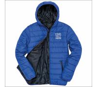 Personalised Embroidered Result Core Soft Padded Jacket Puffer Hooded Quilted