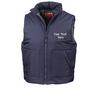Personalised Embroidered Result Fleece Lined Bodywarmer Gilet Outdoor Work Vest