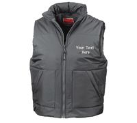 Personalised Embroidered Result Fleece Lined Bodywarmer Gilet Outdoor Work Vest