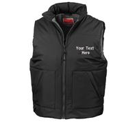 Personalised Embroidered Result Fleece Lined Bodywarmer Gilet Outdoor Work Vest