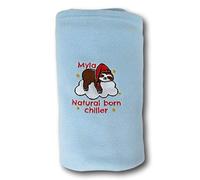 Personalised Embroidered Sloth Blanket Soft Fleece | Sloth Gift | Newborn Sloth Blanket | Natural Born Chiller | Personalised Sloth Gift | Newborn Baby Christening Gift