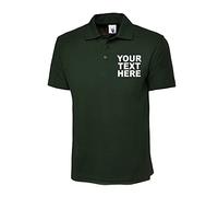 Personalised Embroidered UC124 Polo Shirt, Customised Boys Girls Adults Novelty Workwear Uniform Staff Gift Tee Top