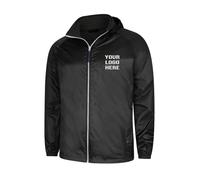Personalised Embroidered Unisex Active Jacket, Free Left Chest Text And Your Customise Logo Jacket, Superstrong Lightweight 100% Nylon Coat, Workwear Windproof, Waterproof Jacket