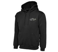 Personalised Embroidered Your Text Auto Hoodie, Mechanical Logo, Mechanics, Workwear, Car Mechanic, Auto Repair Car, Handyman, Father's day, Hoodie Black