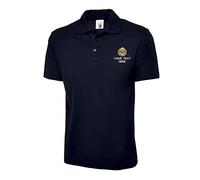 Personalised Embroidered Your Text Chef Polo Shirt Professional Cook Kitchen Food Cooking Unisex Adult Top (Navy, L, l)