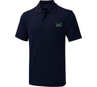 Personalised Embroidered Your Text Gardener Service Logo UX1 Polo T-Shirt, Work Wear Farmer Any Text Name Polo T-Shirt (Navy, M, m)