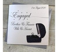 Personalised Engagement Handmade Card - Ring in a Box - sister, brother, son, daughter, goddaughter, niece, great granddaughter