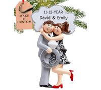 Personalised Engagement Ornament 2025 - Fast & Free 24h Customisation - Engaged Christmas Ornaments for Tree - Custom Gift Wrapped She Said Yes Keepsake for Newly-Engaged