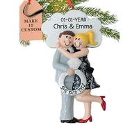 Personalised Engagement Ornament 2025 - Fast & Free 24h Customisation - Engaged Christmas Ornaments for Tree - Custom Gift Wrapped Blonde She Said Yes Keepsake for Newly-Engaged