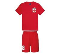 Personalised England Style Kit Fire Red Football Shirt, Shorts for Men and Women Best Birthday Gift for Adults Playwear (M)