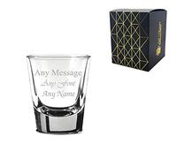 Personalised Engraved 1.5oz/44ml American Shot Glass, Any Message for Any Occasion Such as Birthdays, Weddings, Christmas, Easter, Graduation, Engraved in The UK