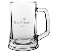 Personalised Engraved 1 Pint Glass Tankard, Engraving of Your Special Me...