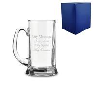 Personalised Engraved 10oz Half Pint Icon Tankard Glass with Gift Box | Custom Beer Glasses, Beer Mug, Birthday Gifts for Him, Best Man Gift, Groomsmen Gifts