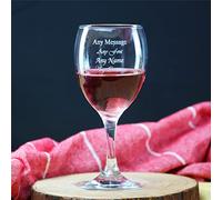 Personalised Engraved 12oz Classic Wine Glass with Any Message
