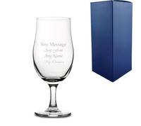 Personalised Engraved 13oz Stemmed Beer Glass with Gift Box | Custom Beer Glasses, 18th 21st 30th 40th 50th 60th Birthday Gifts for Him, Best Man Groomsmen Gift, Gifts for Men