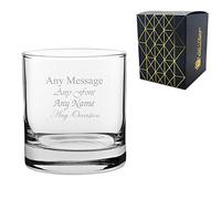 Personalised Engraved 13oz Whiskey Glass, Gift Boxed, Personalise with Any Name and Message, Perfect for Any Occasion
