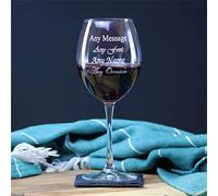 Personalised Engraved 19oz Classic Grand Red Wine Glass with Any Message