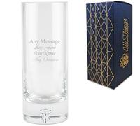 Personalised Engraved 20cm Handmade Cylinder Vase, Customise with Any Name or Message, Gift Box Included, Laser Engraved, Bespoke Keepsake for Wedding Birthday Retirement