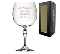 Personalised Engraved 22oz Bar Gin Balloon Glass with Gift Box, Personalise with Any Message for Any Occasion
