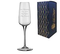 Personalised Engraved 230ml Aurum Champagne Flute, Gift Boxed, Perfect for Any Prosecco Lover
