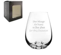 Personalised Engraved 300ml Wine Solutions White Wine Glass with Gift Box, Customise with Any Message