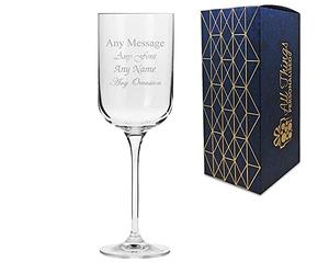 Personalised Engraved 350ml Fusion Red Wine Glass Gift Box Wedding Birthday Christmas
