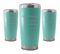 Personalised Engraved 500ml Mint Travel Cup, Personalise with Any Message