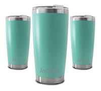 Personalised Engraved 500ml Mint Travel Cup with Name at The Bottom, Personalise with Any Name