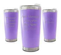 Personalised Engraved 500ml Purple Travel Cup, Personalise with Any Message