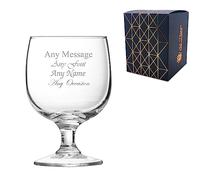 Personalised Engraved 8.75oz Short Stemmed Amelia Wine, Personalise with Any Message for Any Occasion, Choose from a Variety of Fonts, Gift Box Included, Laser Engraved