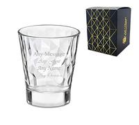 Personalised Engraved 80ml Diamond Shot Glass, Perfect for Any Occasion