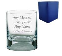 Personalised Engraved 8oz Handmade Golf Ball Base Whisky Tumble Glass with Gift Box | Custom Whiskey Glasses, Birthday Gifts for Him, Dad Gift, Best Man Groomsmen Glasses, Golf Gift