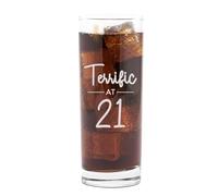 Personalised Engraved ‘Age’ Highball Glass | Birthday Gift for Daughter Sister | Present For Mum Auntie | Drinkware For Special Occasions | Milestone Ages 18, 21, 30, 40, 50 (Terrific At 21)