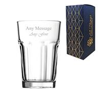 Personalised Engraved American Style Iced Tea 15oz/443ml, Casablanca Glass, Any Message, for Any Occasion Such as Birthdays, Weddings, Christmas, Easter, Graduation, Engraved in The UK