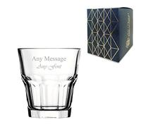 Personalised Engraved American Style Tumbler 7.25oz/214ml, Casablanca Glass, Any Message, for Any Occasion Such as Birthdays, Weddings, Christmas, Easter, Graduation, Engraved in The UK