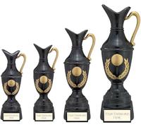Personalised Engraved Black and Gold Golf Cup Claret Jug Trophy Award, in 4 Sizes - Enter Your Own Custom Text (Small)
