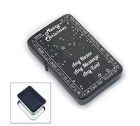 Personalised Engraved Black Painted Lighter, with Let it Snow Christmas Design, Add Any Message in a Choice of Fonts. Comes with a Soft Lined Metal Tin Gift Box for Presentation.
