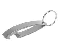 Personalised Engraved Bottle Opener Keyring/Keychain in Gift Box - Enter Your Custom Text (Silver)