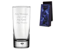 Personalised Engraved Bubble Hiball Cocktail Glass with Premium Satin Lined Gift Box, Personalise with Any Message