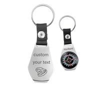 Personalised Engraved Compass Keychain - Solid Brass Walking Compass with Luminous Dial, Waterproof Survival Tool for Rambling, Camping & Leavers' Gifts (Silvery)