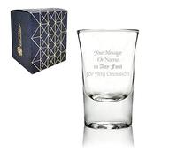 Personalised Engraved Fuego Shot Glass, Personalise with Any Message