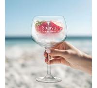 Personalised Engraved Gin & Tonic Glass - Personalised G&T Glass Engraved with The Name or Text of Your Choice, Various Designs & Fonts Available, Laser Engraving, Dishwasher Safe