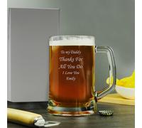 Personalised Engraved Glass Pint Stern Tankard