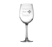 Personalised Engraved Glass Prescription Novelty Drinkware - Wine Glass