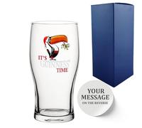 Personalised Engraved Guinness Pint Glass with Box | Custom Guinness Glasses, 18th 21st 30th 40th 50th Birthday Gifts for Him, Gift for Men, Best Man Groomsmen Gifts Christmas Toucan