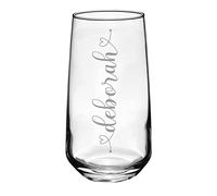 Personalised Engraved Heart Design Name Large Highball Tallo Glass Gift Personalised Engraved Large Highball Glass Heart Design With Name Personalised Engraved Large Highball Glass (Glass Only)