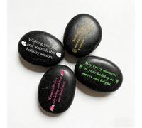 Personalised Engraved Heart Stone Gift, Custom Pet Memorial or Penguin Lover Present, Romantic Keepsake with Gift Box (1)