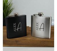 Personalised Engraved Hip Flask Custom 6oz Hipflask Wedding Gift Idea, Fathers Day, Groomsmen, Best Man, Favours (Style 6)