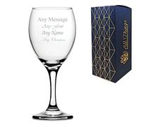 Personalised Engraved Imperial 16oz Wine Glass, Gift Boxed, Personalise with Any Message for Any Occasion